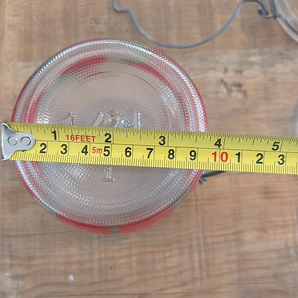 Vintage Strawberry Glass Storage Jar Set. 3/4 and 1/2. Stamped The Cannery - Picture 8 of 8